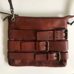 Massimo Dutti leather crossbody bag